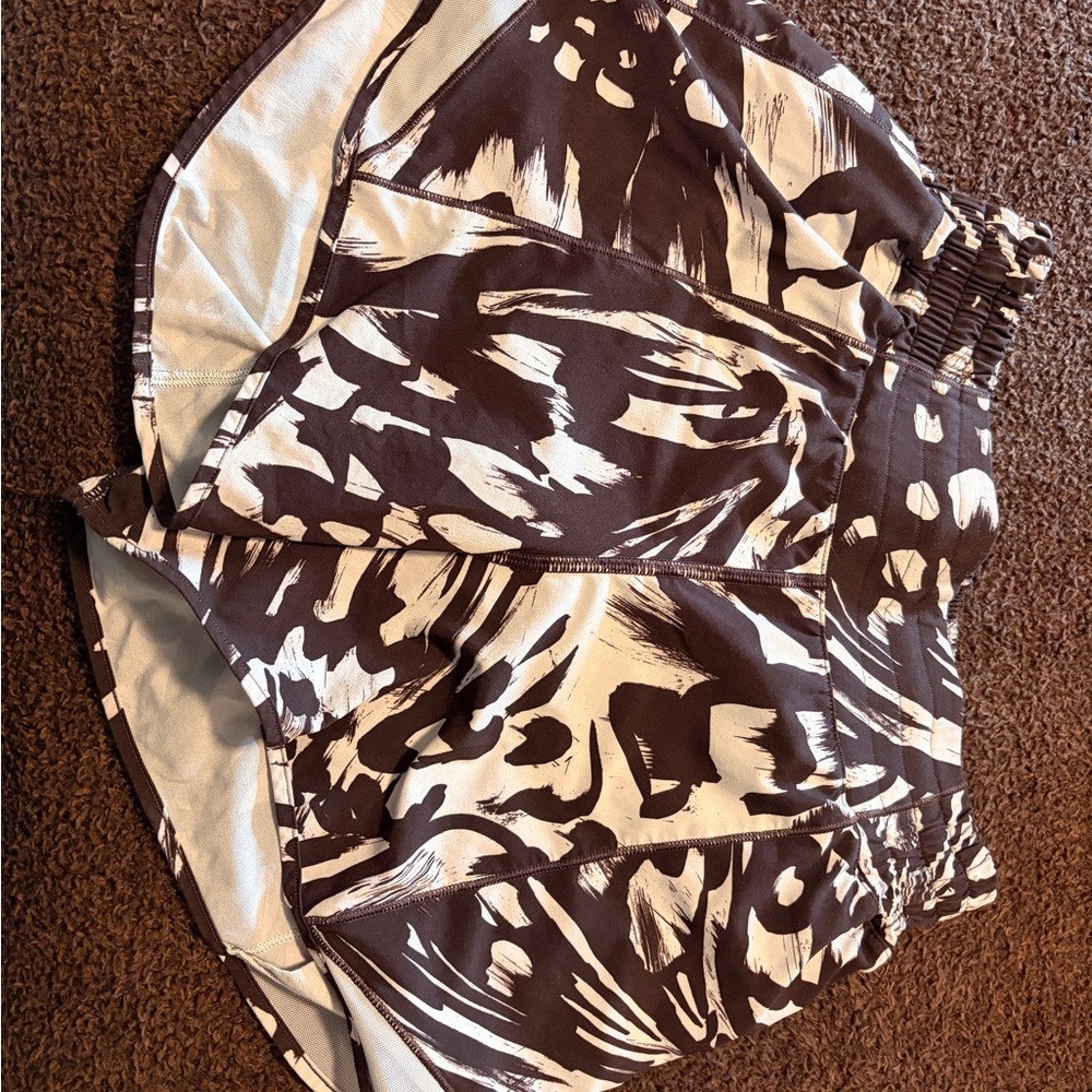 lululemon athletica Brown and White Athletic Shorts